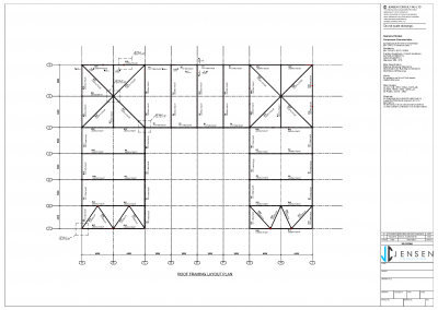 Steel Sample Drawing - GA Drawing - Roof Layout